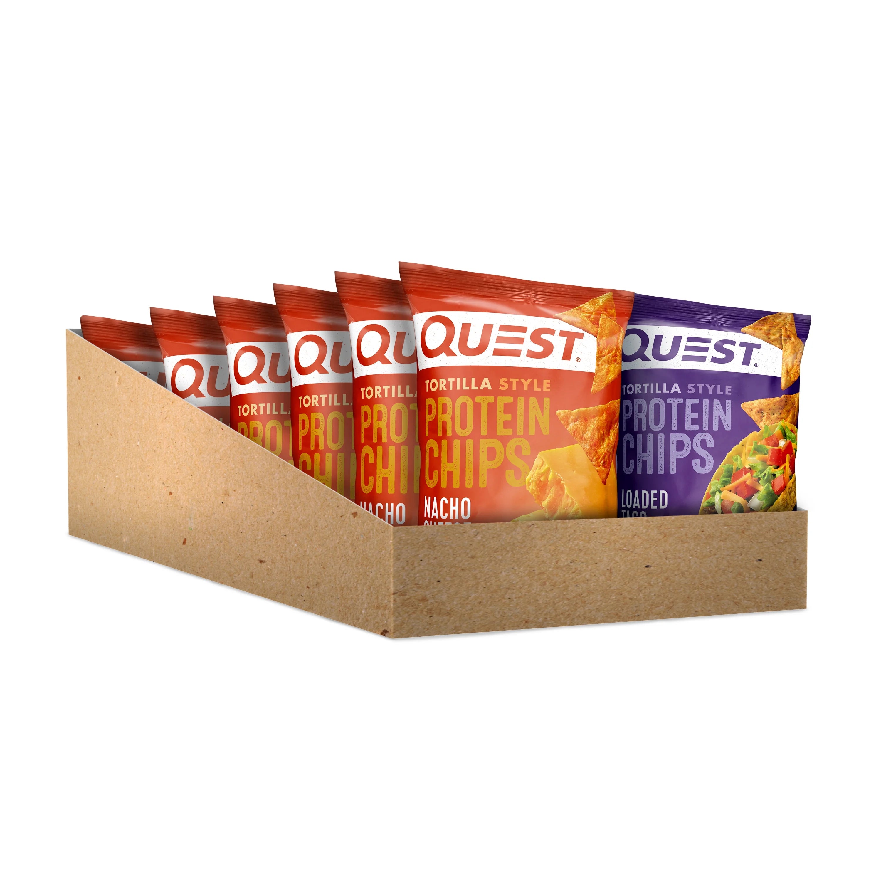 Nacho Cheese and Loaded Taco Tortilla Style Protein Chips Variety Pack, 12 Count C19111