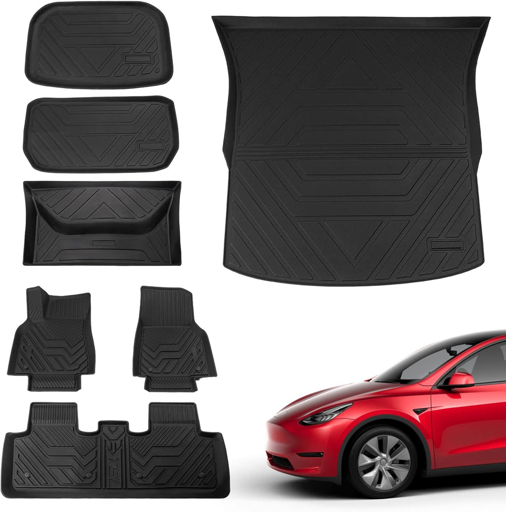 Tesla Model Y Frunk Mat Cargo Liner Floor Mat All Weather 5 Seat Accessories H324895