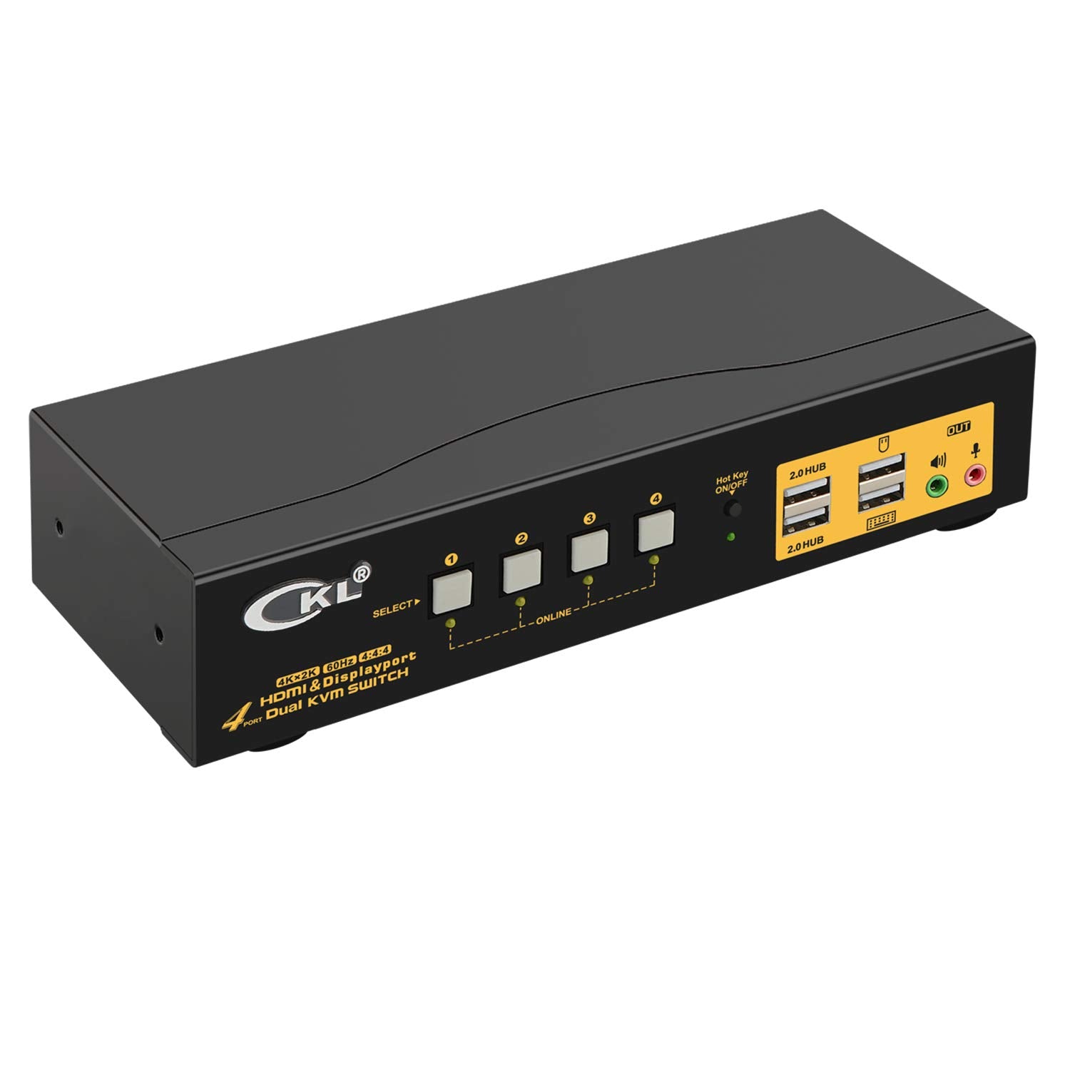 Triple Monitor HDMI KVM Switch 2 Port 4K@30Hz with Cables I28984