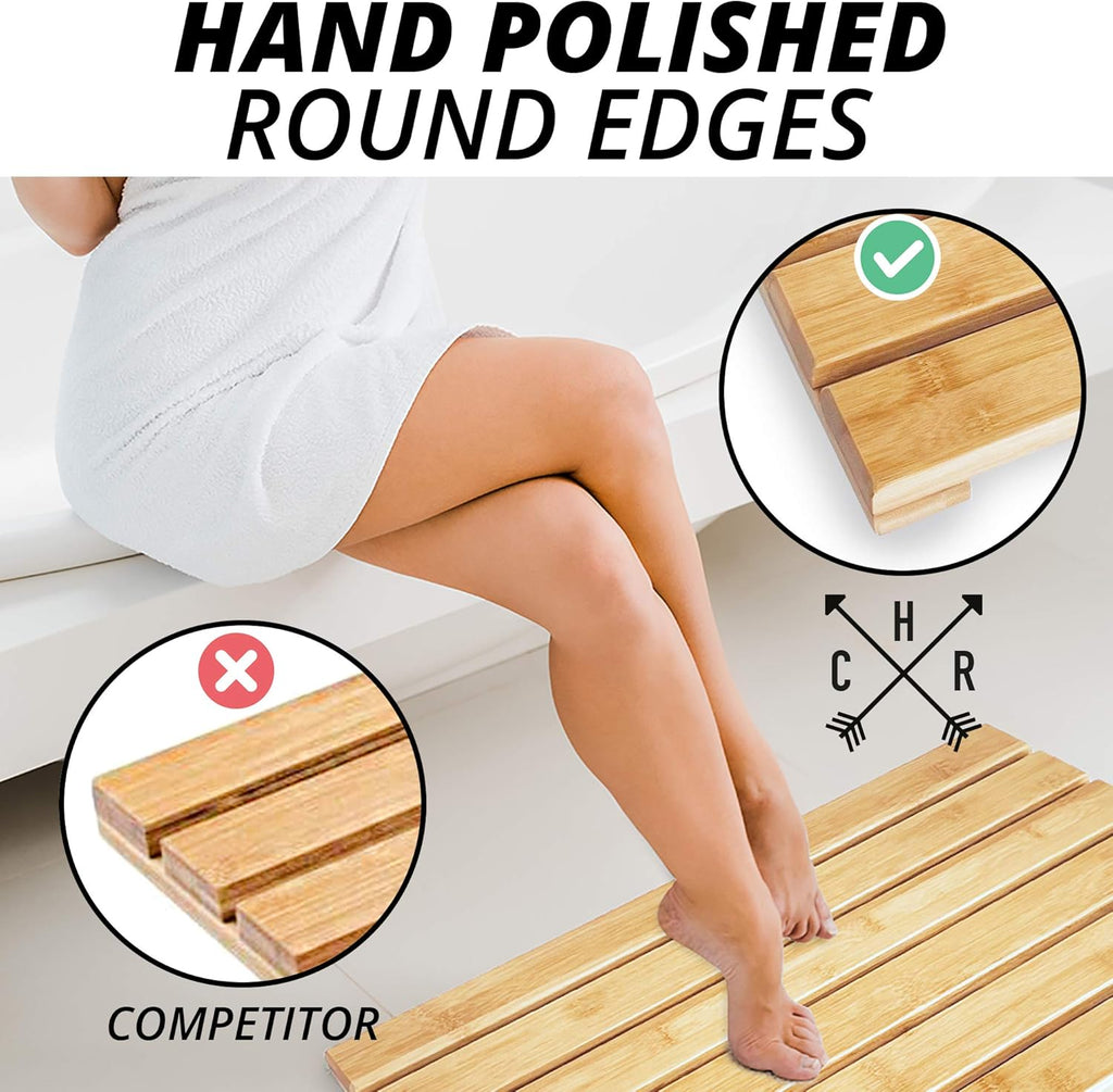 Bamboo Bath Mat Pack of 2 C21472