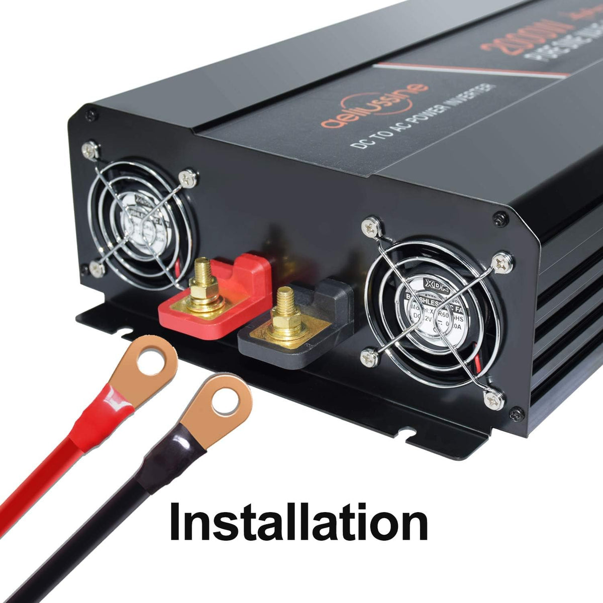 3000 Watt Pure Sine Wave Power Inverter 24 Volt DC to AC 110V 120V with LCD Display Remote Switch A5295