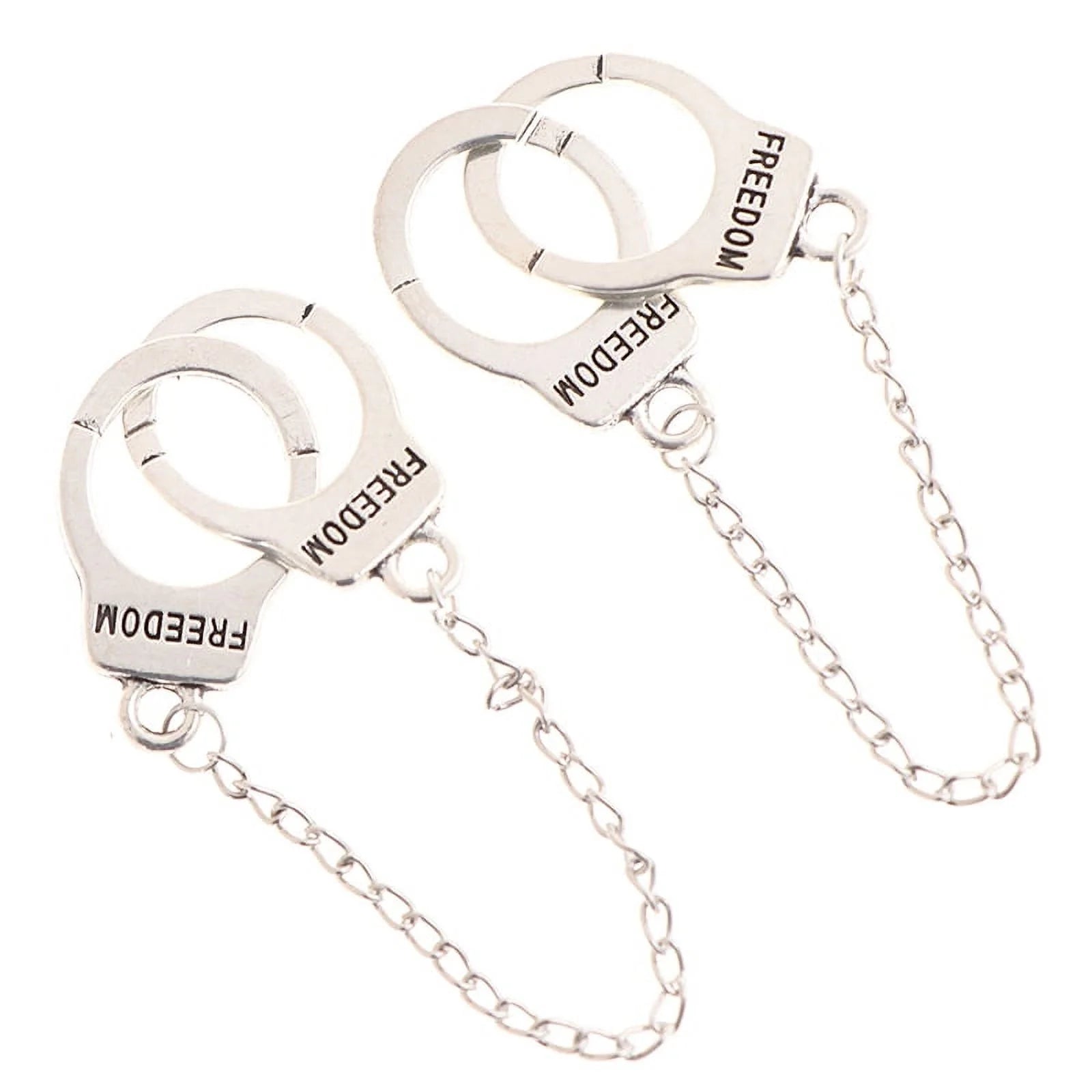 2Pcs 1/12 1/6 Dollhouse Miniature Metal Handcuffs DIY Model K1922