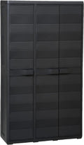 Black Garden Storage Cabinet with 4 Shelves R36848