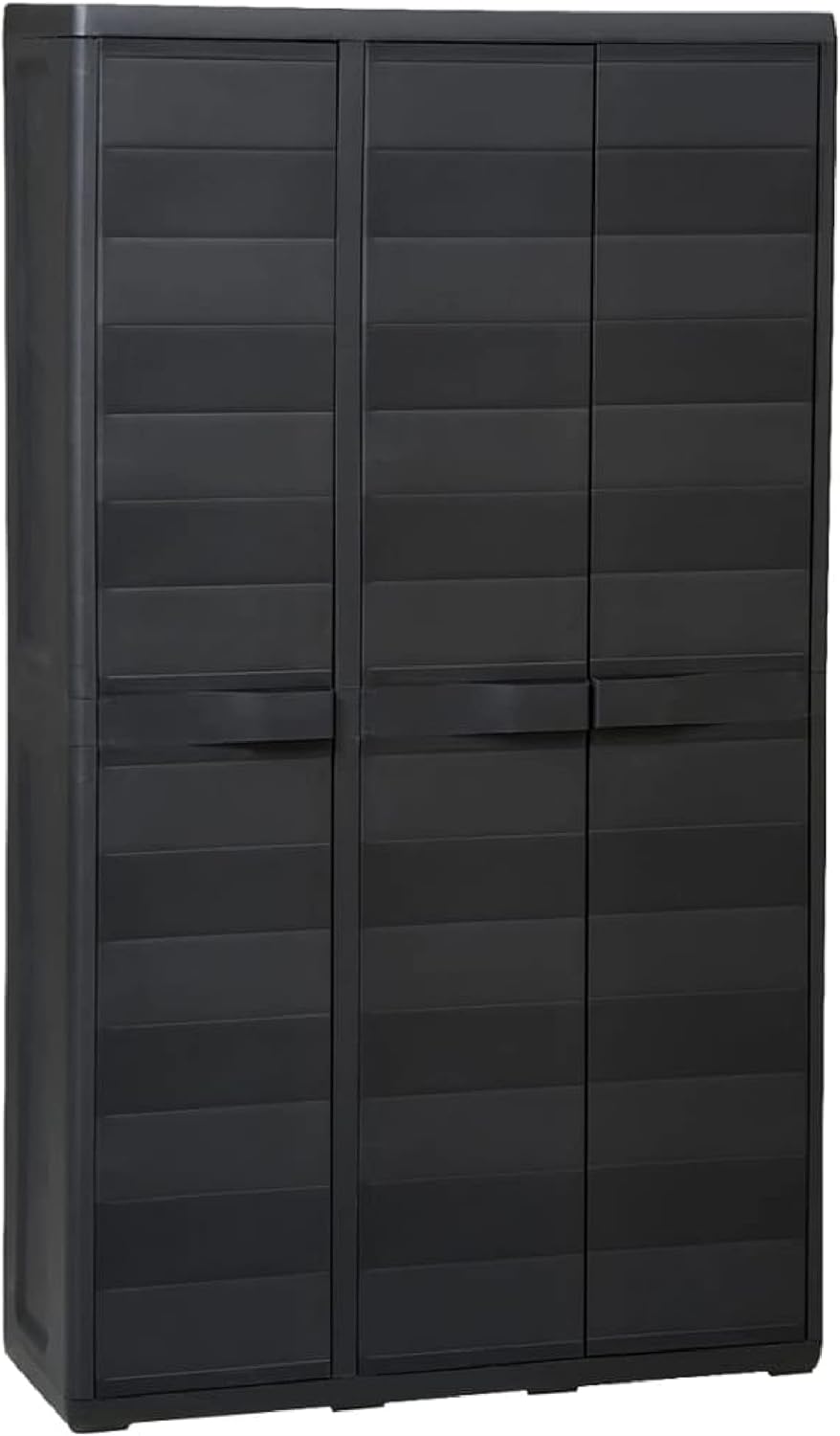 Black Garden Storage Cabinet with 4 Shelves R36848