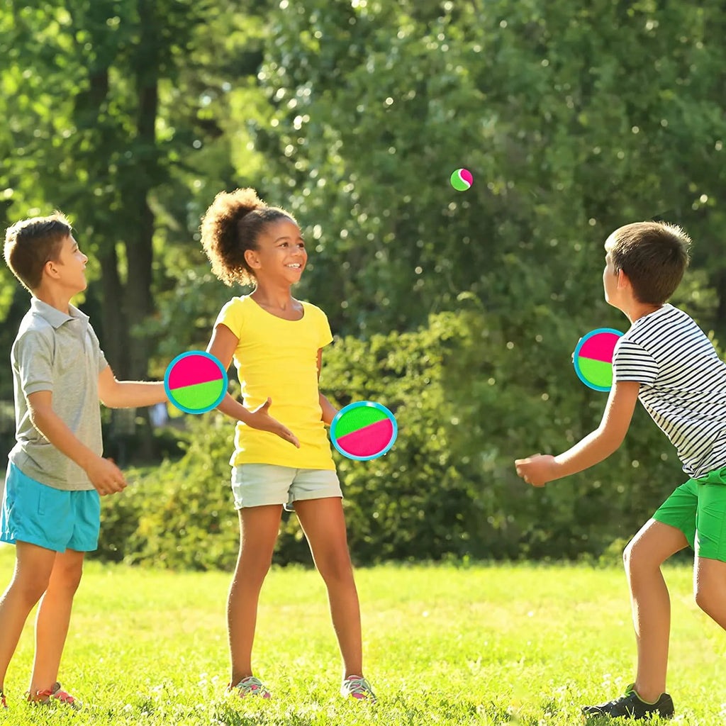 Toss Catch Ball Set with 2 Paddles 1 Catch Ball X390338