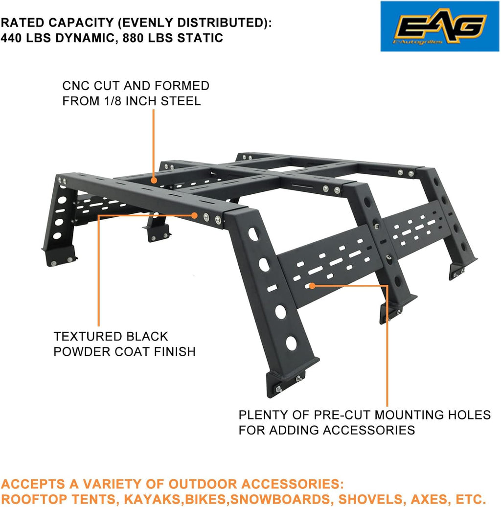 Cargo Carrier Bed Rack for Pickup Truck W64245