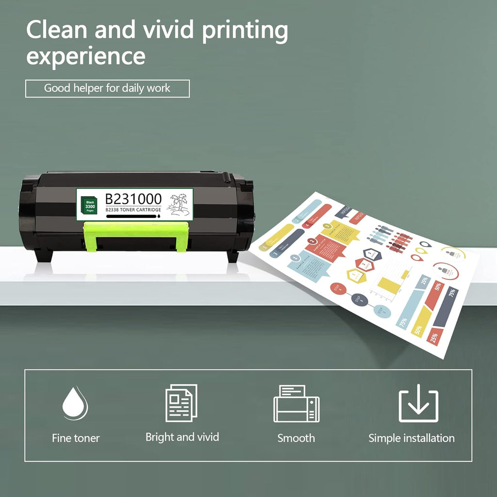 Black Remanufactured Toner Cartridge for Lexmark Printer P8183