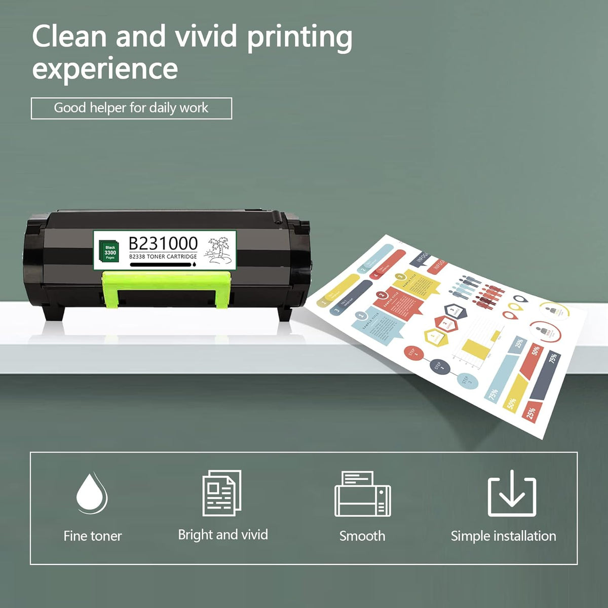 Black Remanufactured Toner Cartridge for Lexmark Printer P8183