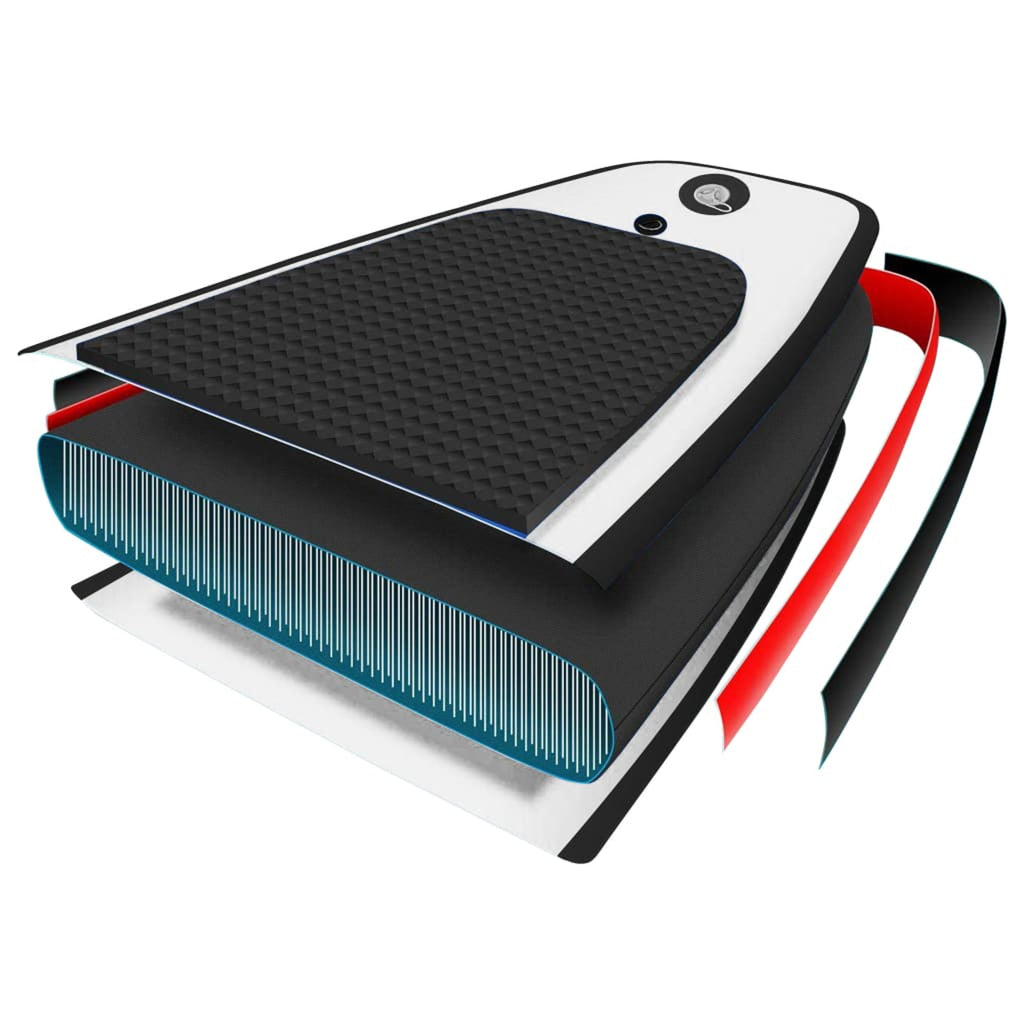 Inflatable Paddleboard Set Black and White B777