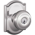 Georgian Keyed Entry Door Knob Polished Chrome P35027