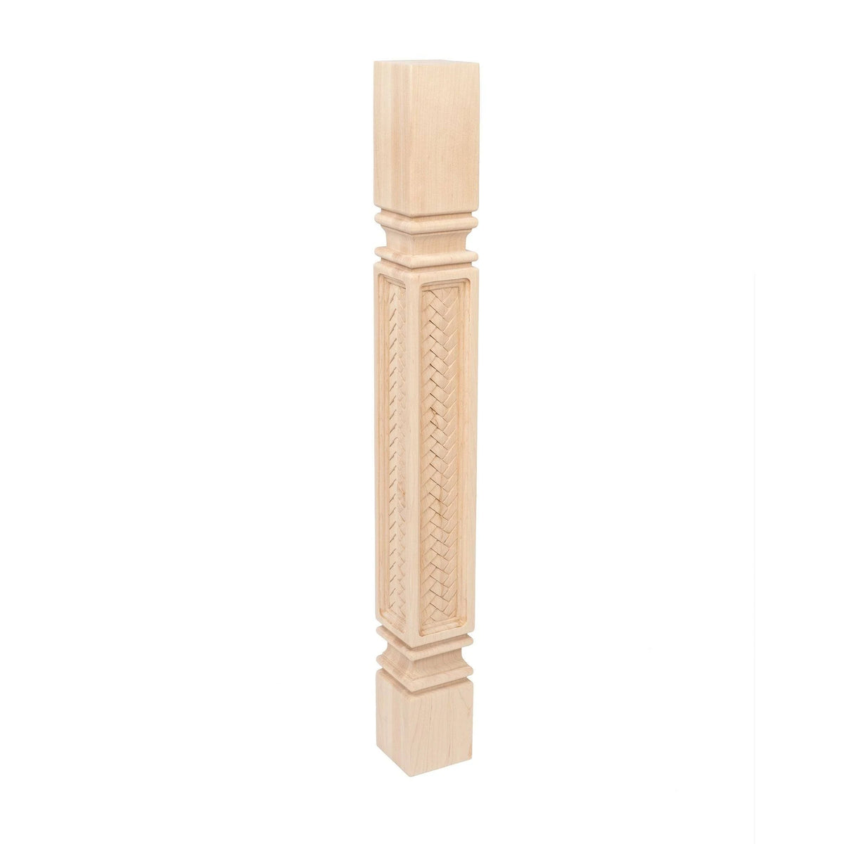 Unfinished Solid Hard Maple Kitchen Island Leg D61181
