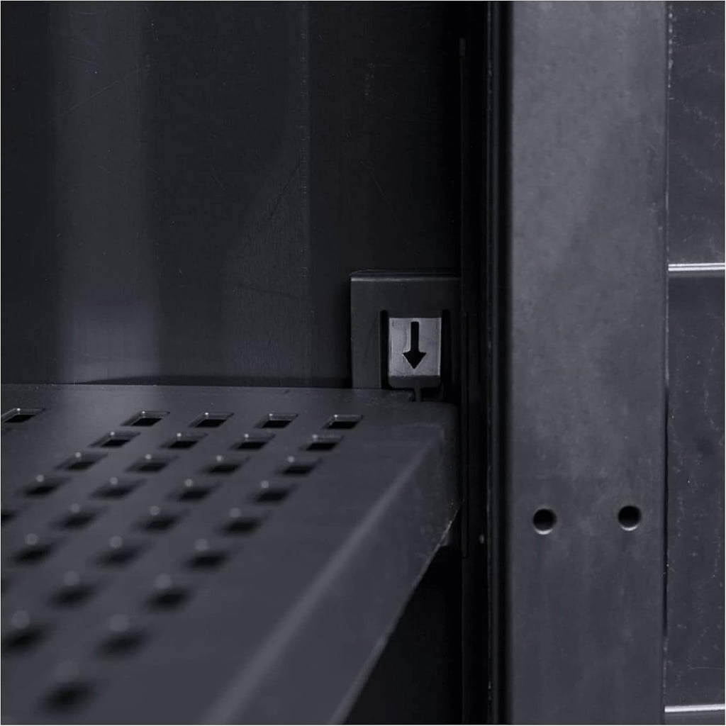 Black Garden Storage Cabinet with 4 Shelves R36848