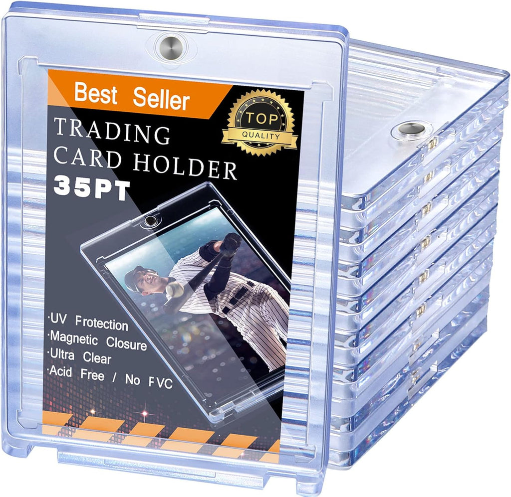 10 Pc Magnetic Card Holder Clear Display Card Protector P73974