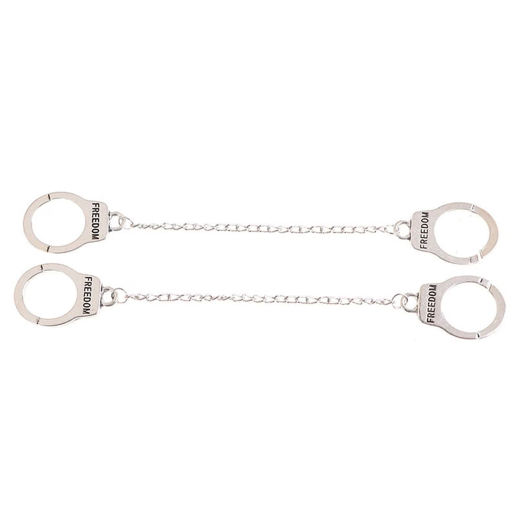2Pcs 1/12 1/6 Dollhouse Miniature Metal Handcuffs DIY Model K1922