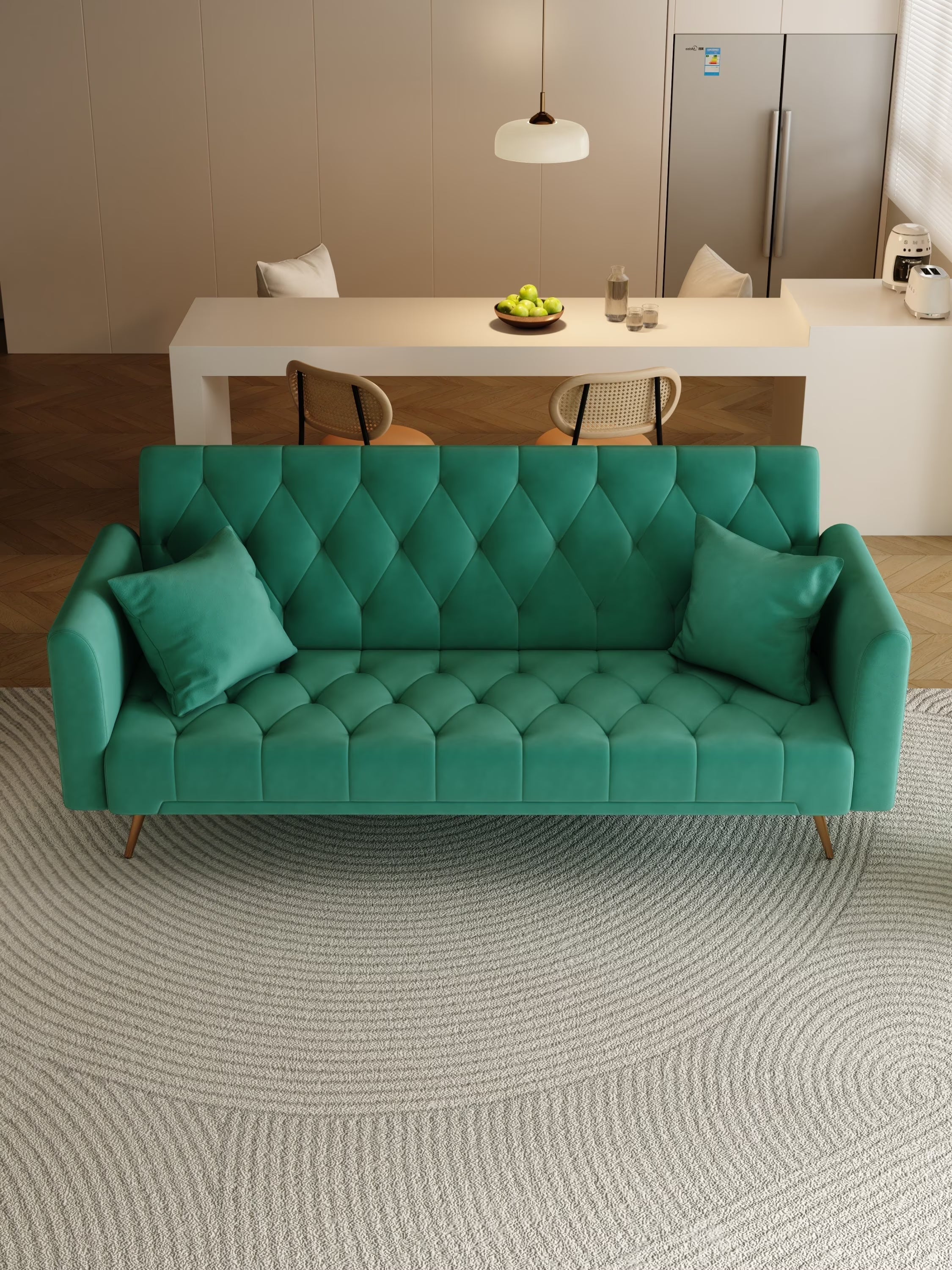 Convertible Sofa Bed Green Z716