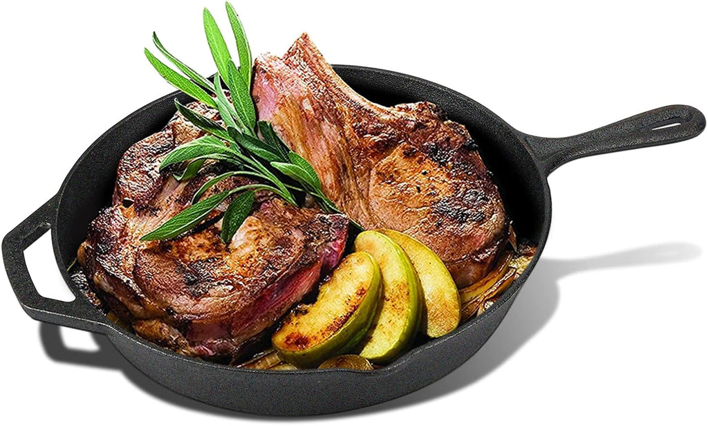 Cast Iron Skillet 3-Pack Set (8, 10, 12) Pre-Seasoned Cookware V686675