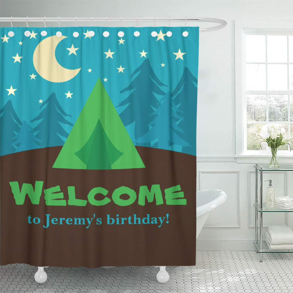 Camping Tent Shower Curtain 66x72 inch Z883257