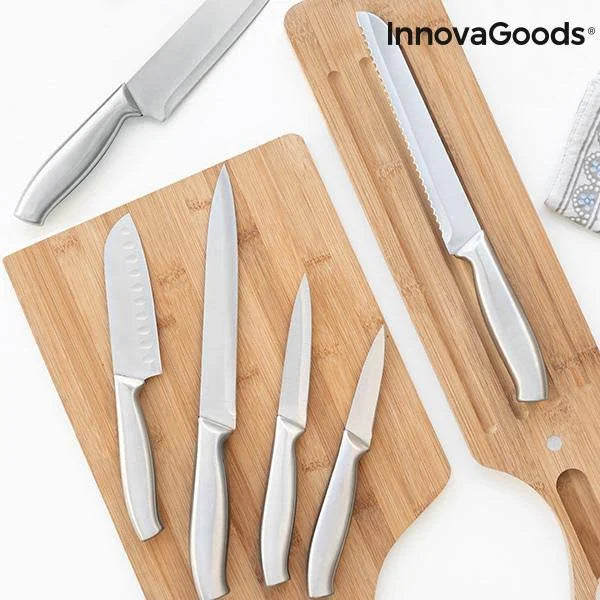 7 Pieces Knife Set with Wooden Base R356