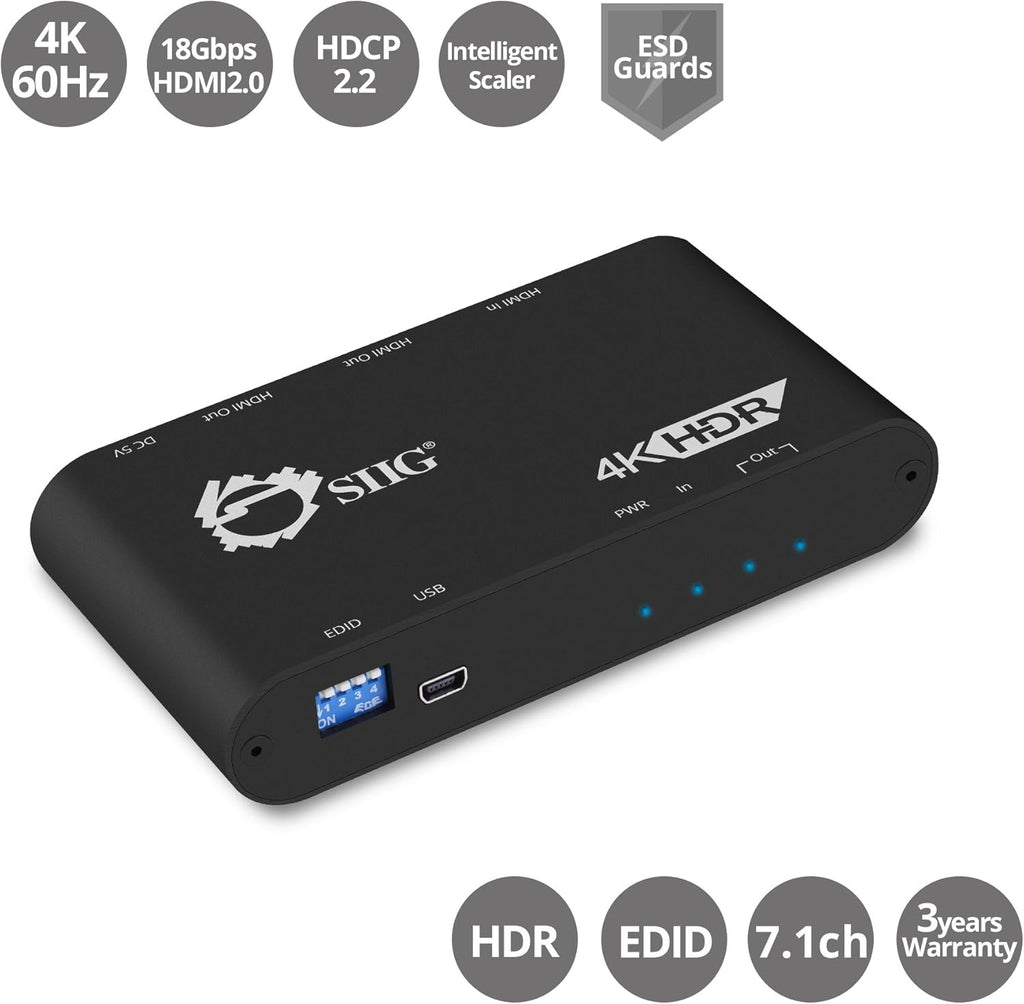 4K 1x2 HDMI Splitter with EDID Management M680