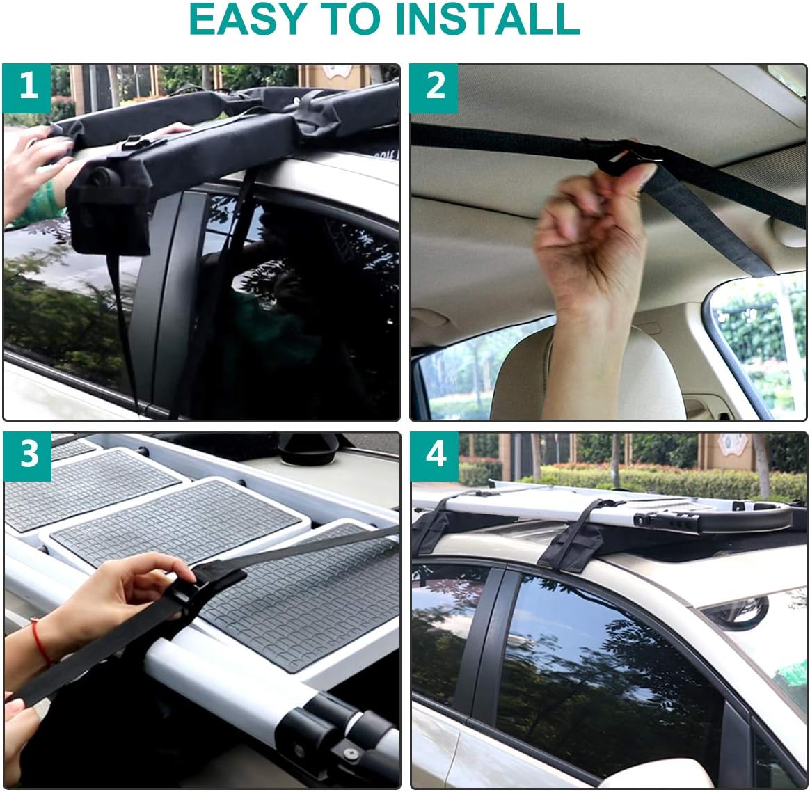 Foldable Car Ski Snowboard Rack Carriers Pack of 2 Y11800