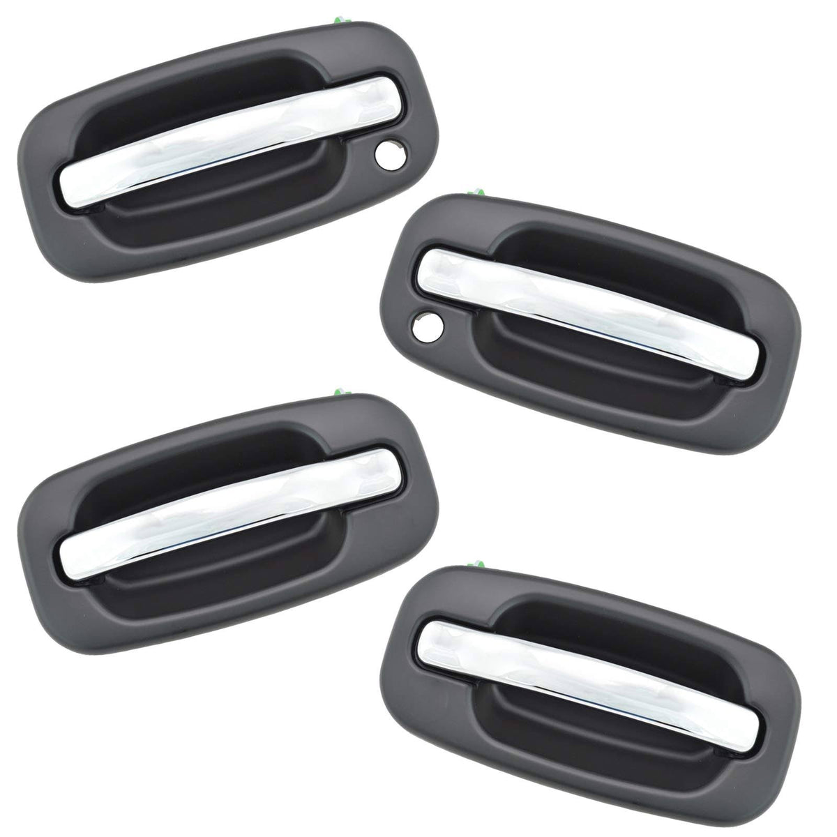 Chrome Black Exterior Door Handle Set for Pickup Truck J6496