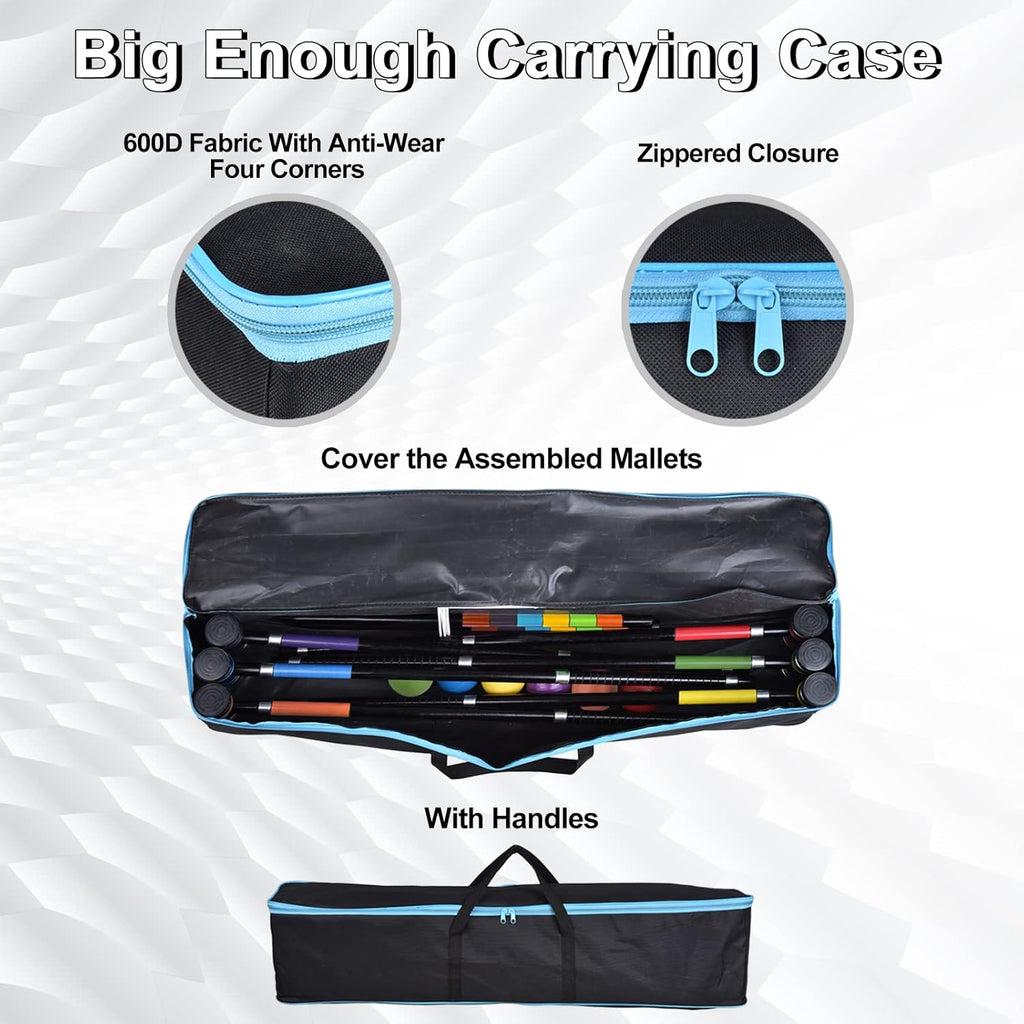 Premium Croquet Set with Carrying Bag, 35 Inch U71435