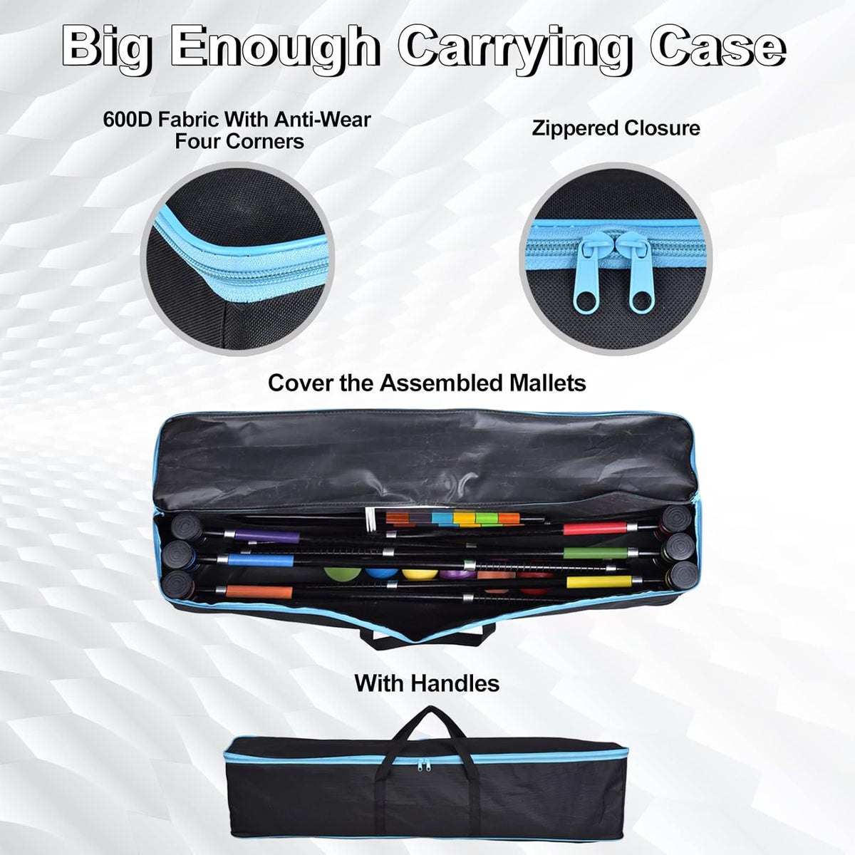 Premium Croquet Set with Carrying Bag, 35 Inch U71435
