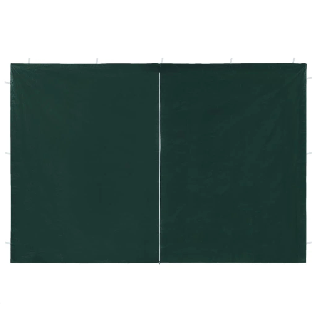 Party Tent Sidewall 2 pcs with Zipper PE Green D2589