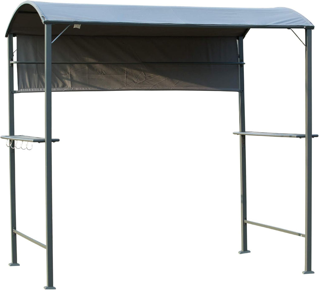 7FT BBQ Grill Gazebo Canopy with Sun Shade Panel A851563