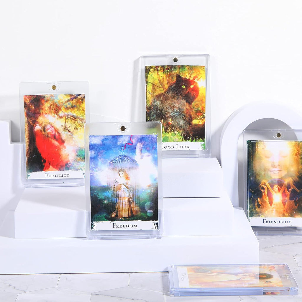 10 Pc Magnetic Card Holder Clear Display Card Protector P73974