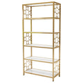 White/Gold Bookcase V930286