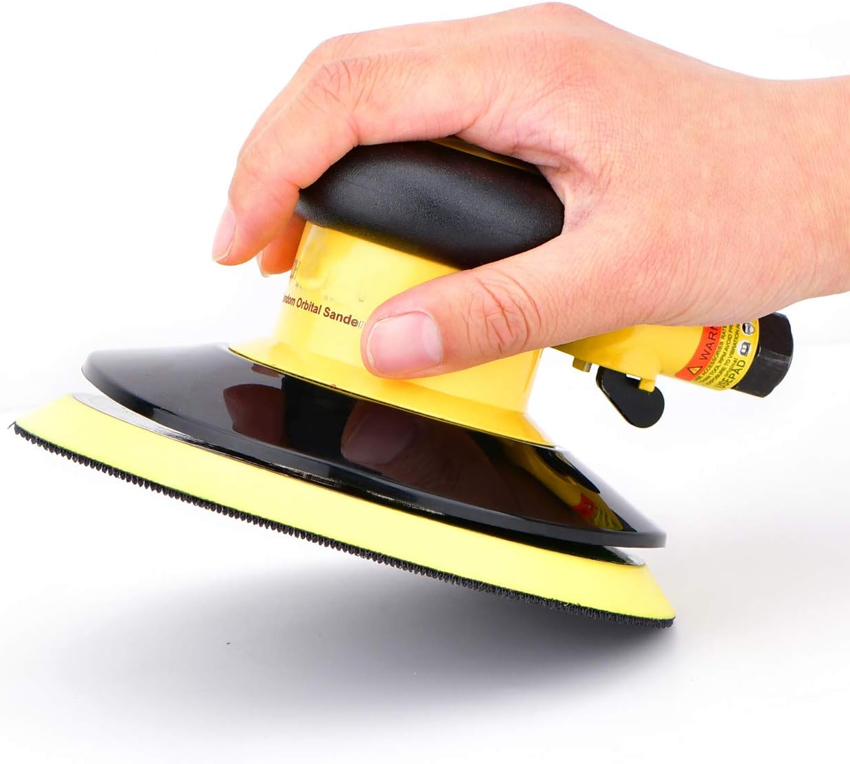 6-inch Yellow Pneumatic Palm Sander Pack of 2 K36356