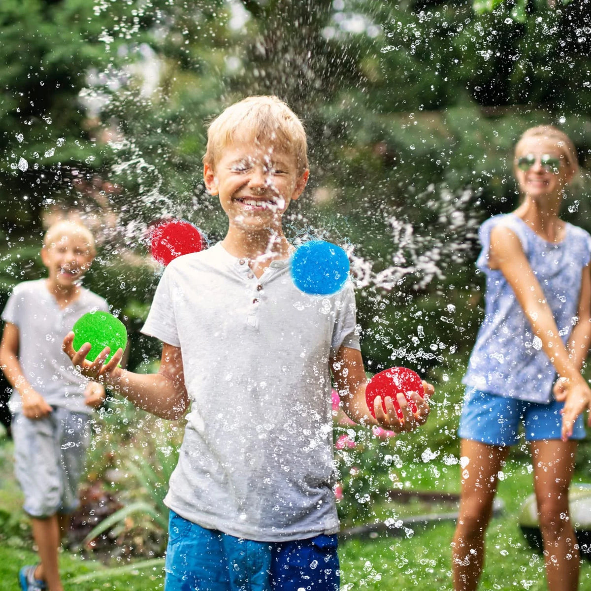 200 Reusable Fabric Water Balloons for Outdoor Games Q3466