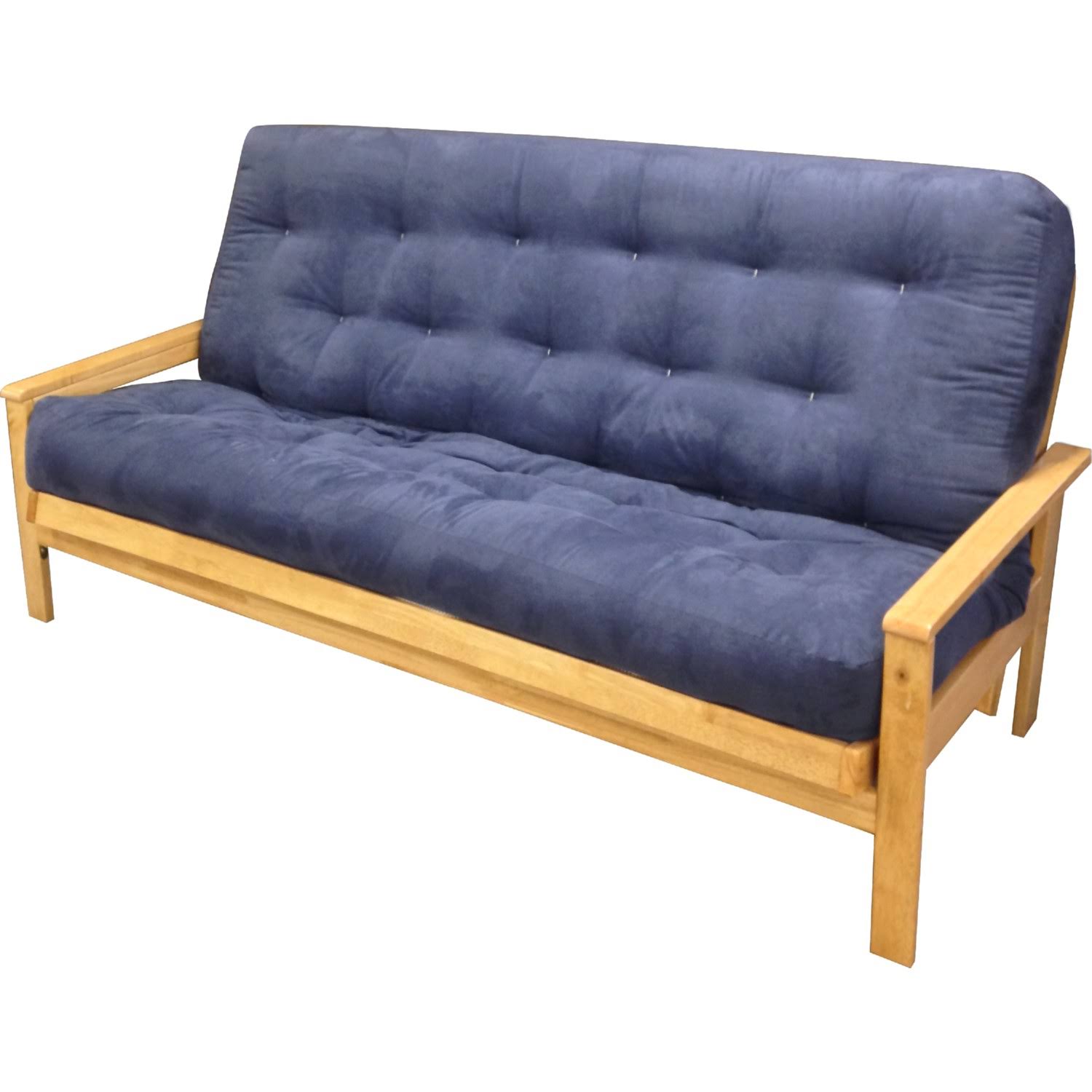 Blue Microfiber Twin XL Futon Mattress F779774