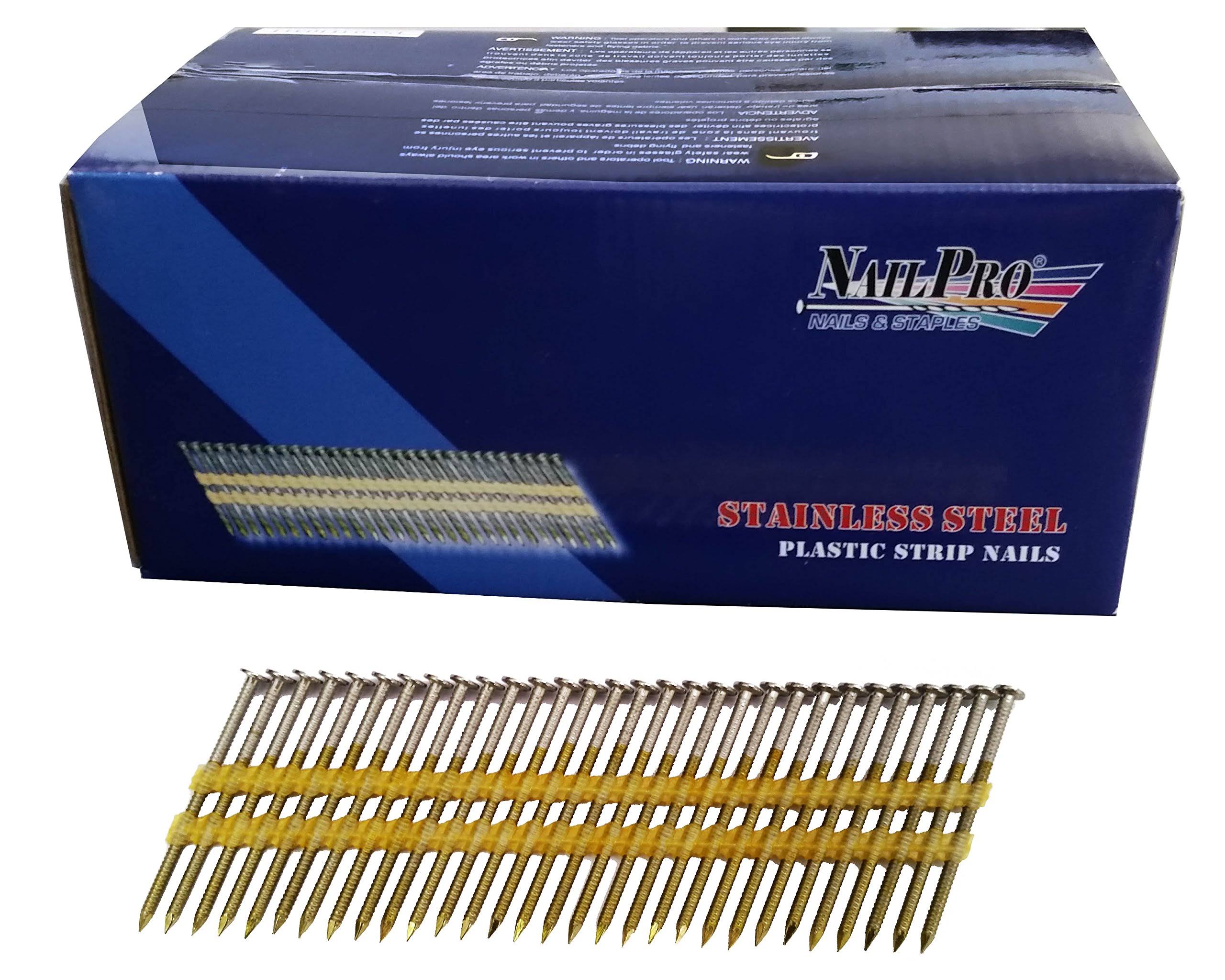 1000 Pcs Type 304 Stainless Steel 21 Degree Plastic St N149802