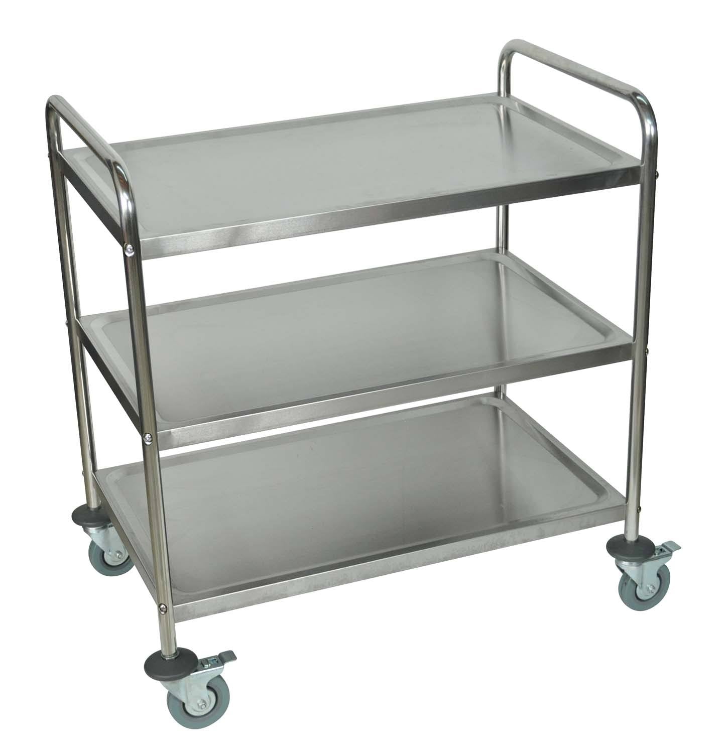 Large Stainless Steel Cart - 3 Shelves C822