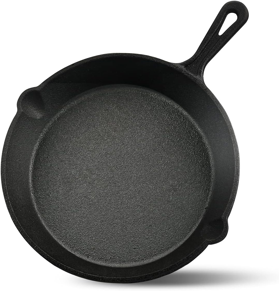 Cast Iron Skillet 3-Pack Set (8, 10, 12) Pre-Seasoned Cookware V686675