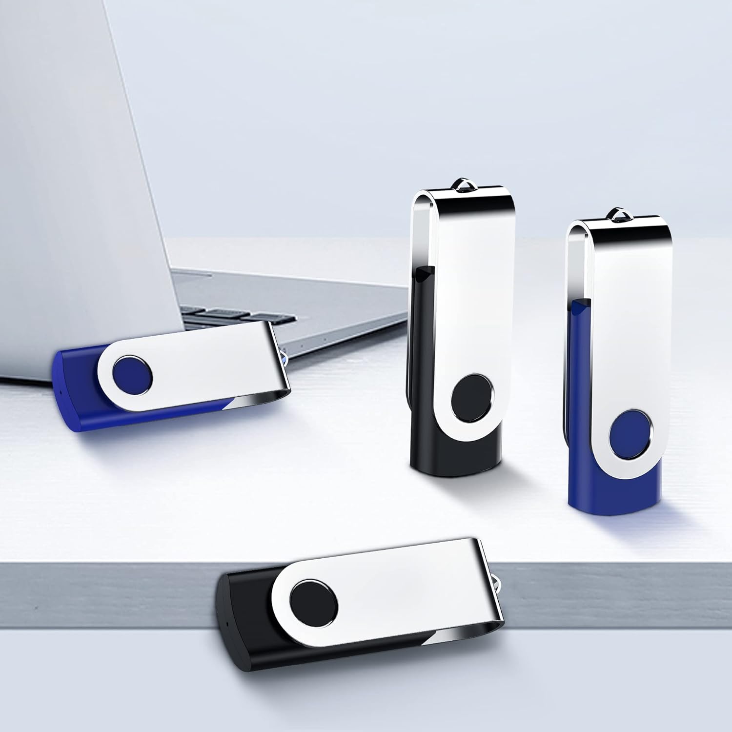 64GB USB 2.0 Flash Drive 10 Pack (Black, Blue) M77976