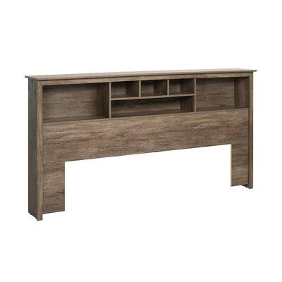 King Bookcase Headboard Drifted Gray C3953
