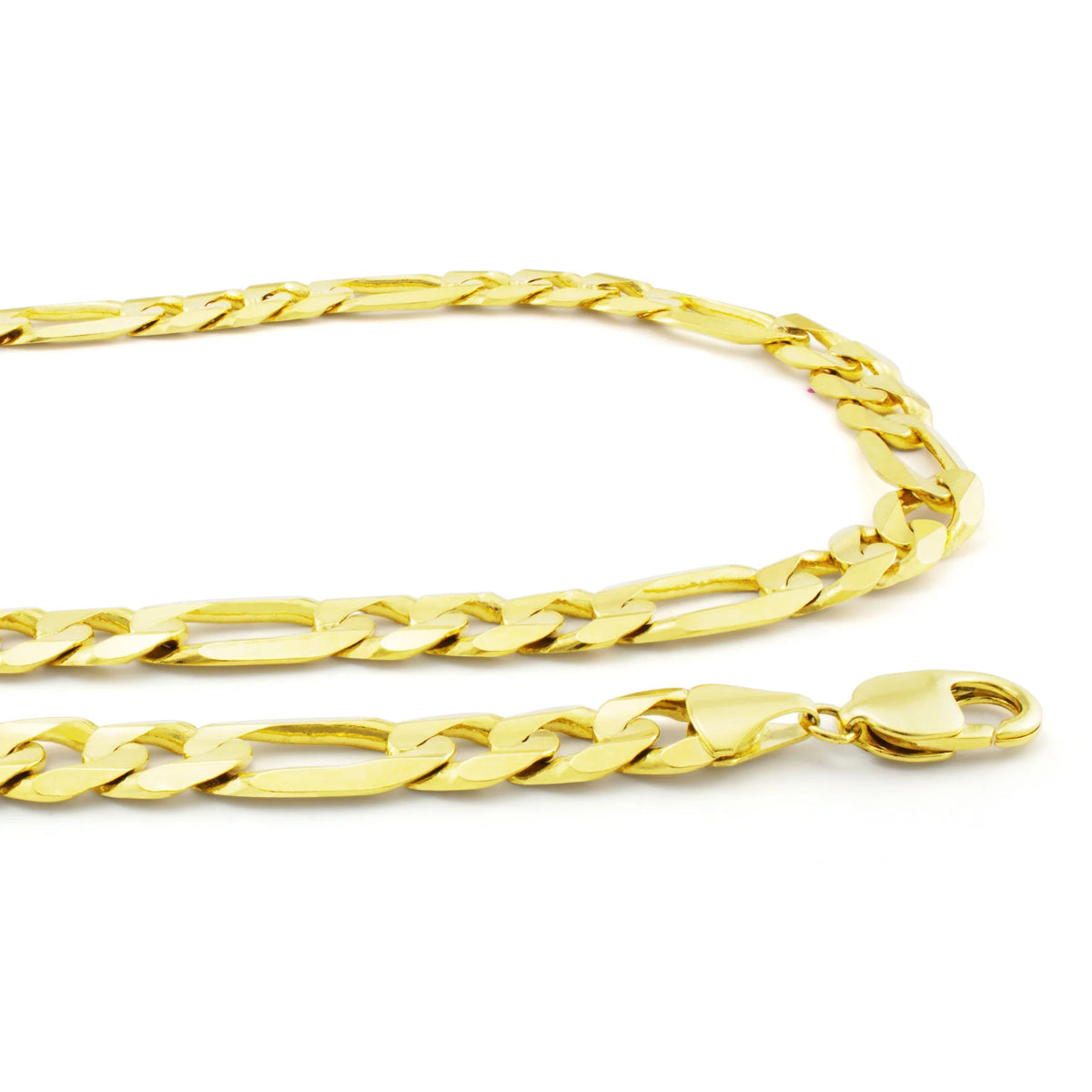 14k Yellow Gold Solid Figaro Chain Link Necklace 20" - 30" F41805