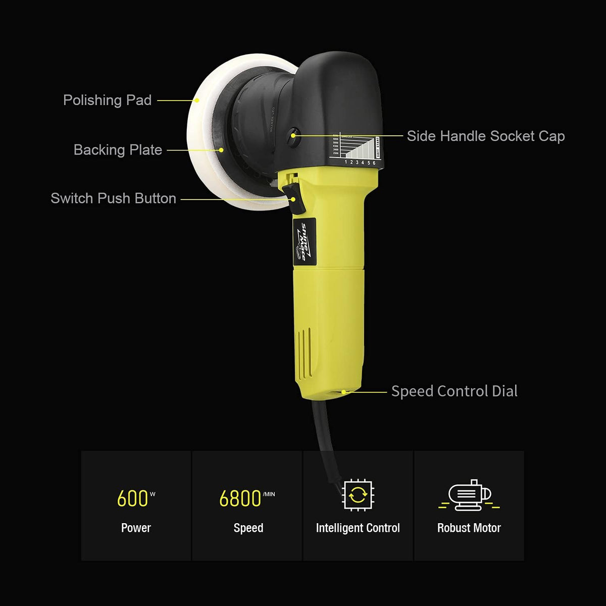 Dual Action Polisher with Foam Pads A8644
