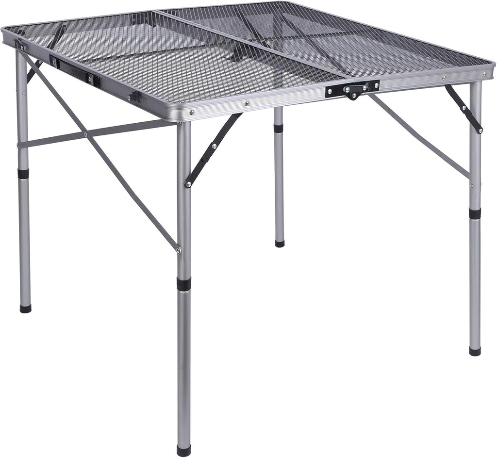 White 24x24 inches Folding Card Table with Waterproof MDF Top H65249