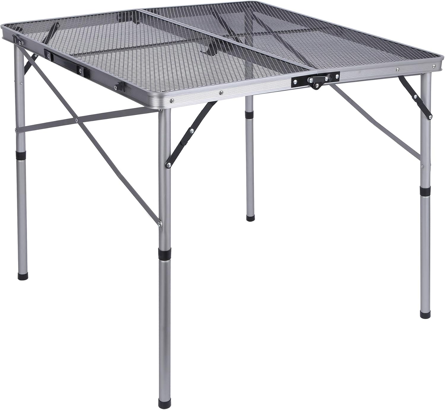 White 24x24 inches Folding Card Table with Waterproof MDF Top H65249