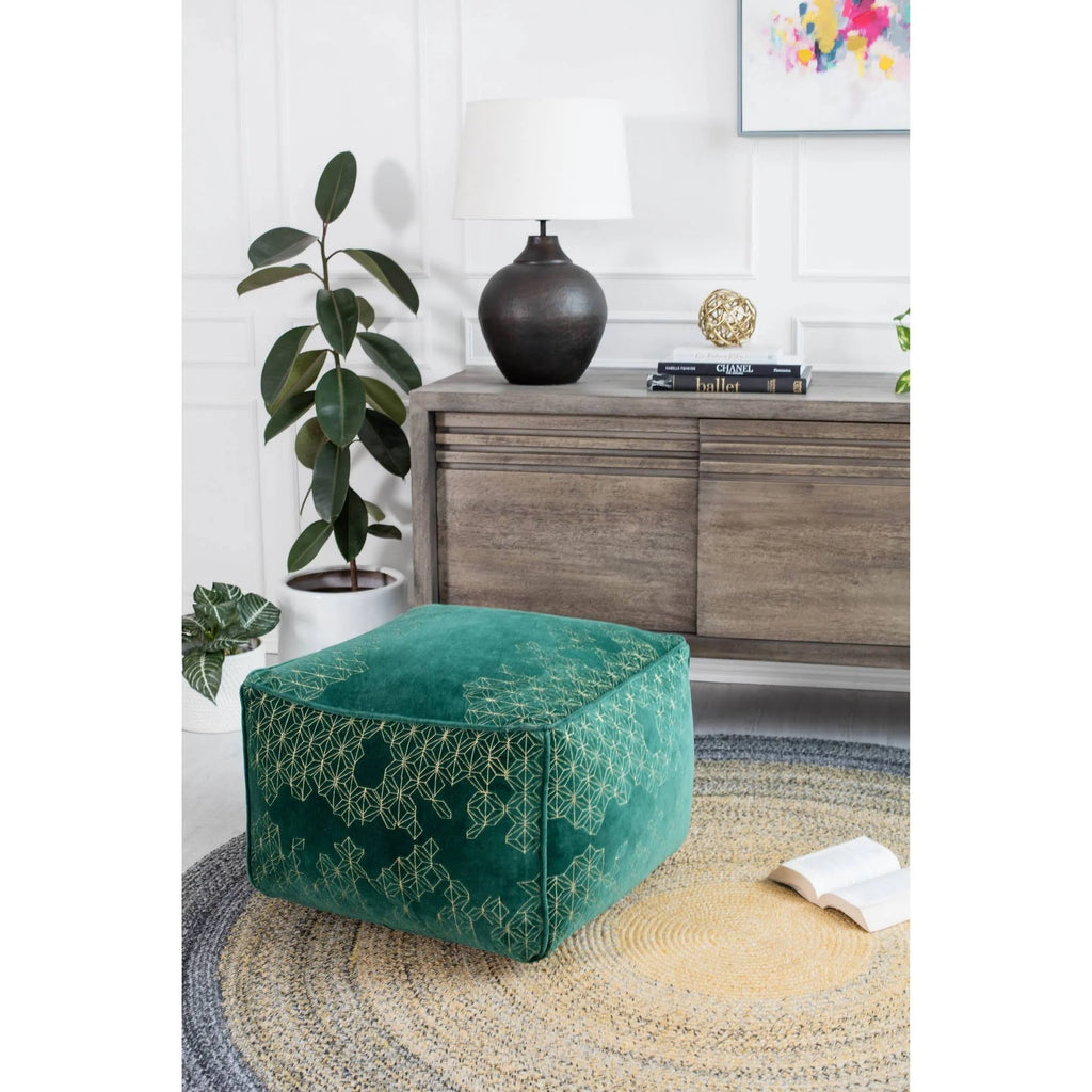 Emerald Square Pouf K523