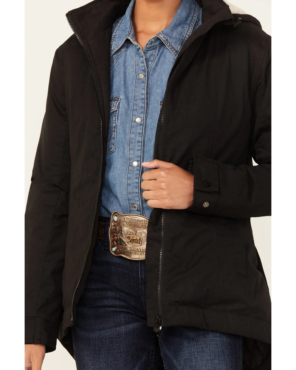 Berber Lined Hooded Hattie Jacket Black X-Large Z42771