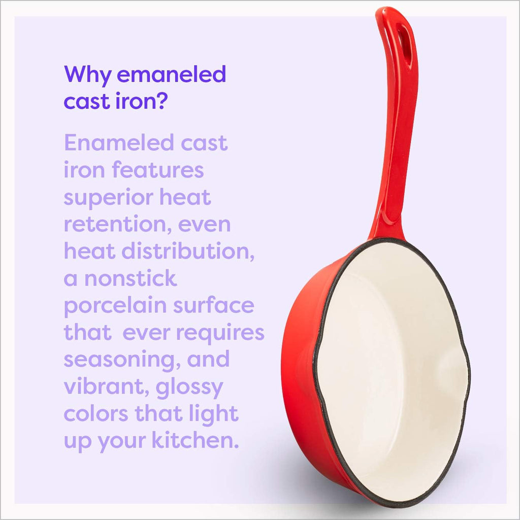 Enameled Cast Iron Skillet Set of 3 D70494