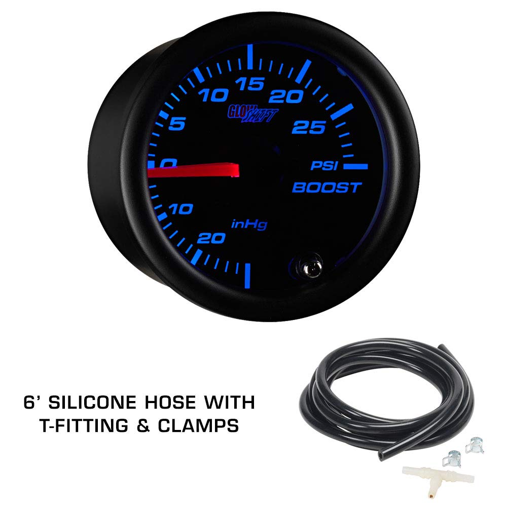 Tinted 7 Color 30 PSI Boost/Vacuum, 100 PSI Oil Pressure & Oil Temperature Gauges, Gray Triple Pillar Pod C578152