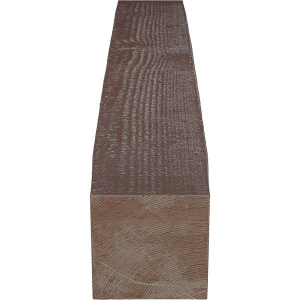 Rough Sawn Faux Wood Fireplace Mantel, Aged Pecan B6670