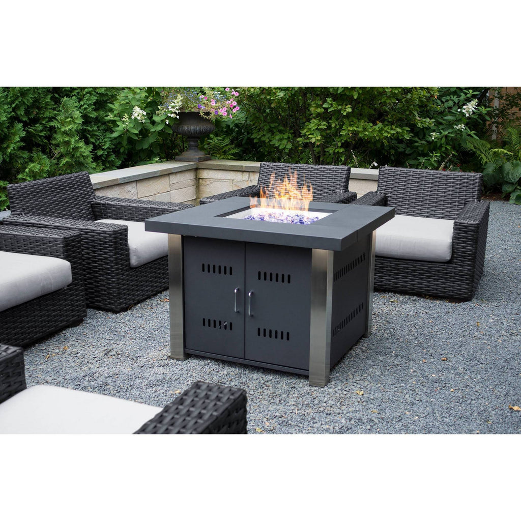 38 in. Square Gas Fire Pit Table W7591