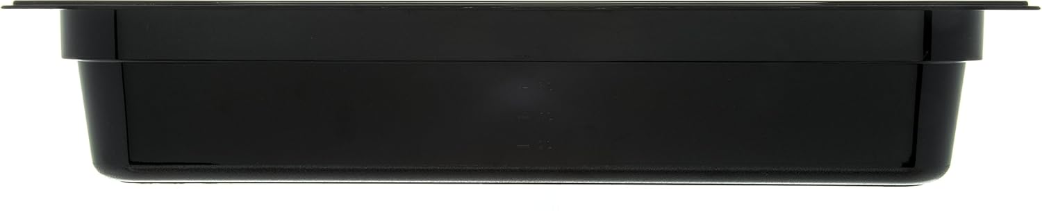 High-Heat Full-Size Food Pan, 12.7 qt, Black, Case of 6 V1389